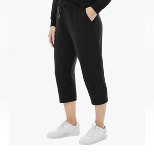 EUC Member’s Mark French Terry Capri Joggers Black Size Small